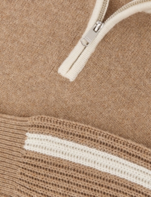 REISS: Carnellis Half-Zip Wool-Blend Jumper 9-13 Years