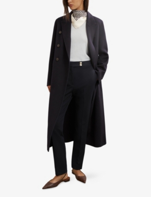 REISS: Gabriel Button-Detail Tapered Stretch-Woven Trousers