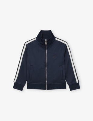 REISS: Malloy Logo-Embroidered Cotton-Blend Track Jacket 13-14 Years