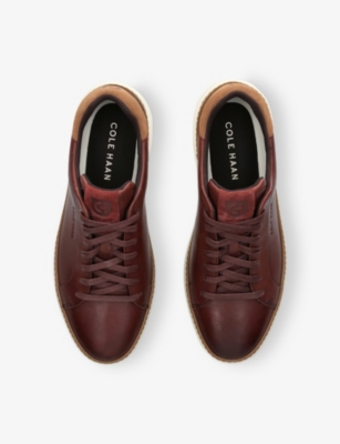 COLE HAAN: GrandPrø Topspin Leather Low-Top Trainers