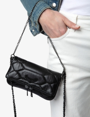 ZADIG&VOLTAIRE: Rock Nano Quilted Leather Clutch Bag