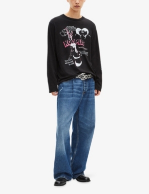 THE KOOPLES: Graphic-Print Long-Sleeve Cotton T-Shirt