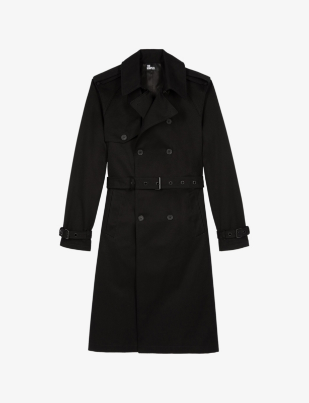 Double-Breasted Cotton Trench Coat