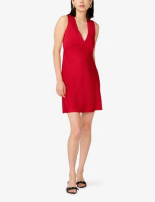 OMNES: Nova Tie-Back Satin Mini Dress