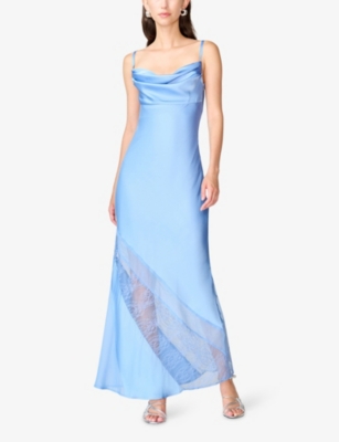 OMNES: Wendy Sleeveless Satin Maxi Dress