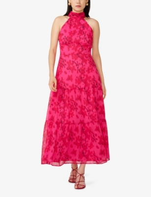 OMNES: Romeo Floral-Print Chiffon Maxi Dress