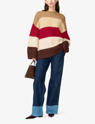 Omnes Womens Constance Striped Knitted Jumper Multi In Multi