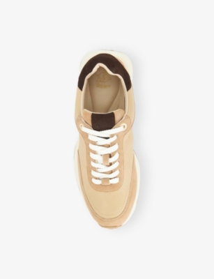 Dune Womens Camel Leather Emotion Leather Trainers Eur 40 / 7 Uk In Brown