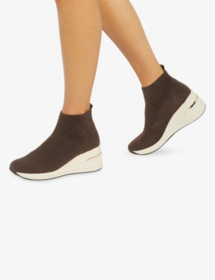 DUNE: Envisioned Wedged Faux-Fur Trainers