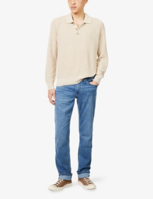 Paige Mens Canos Normandie  Straight-leg Stretch-denim Jeans In Blue
