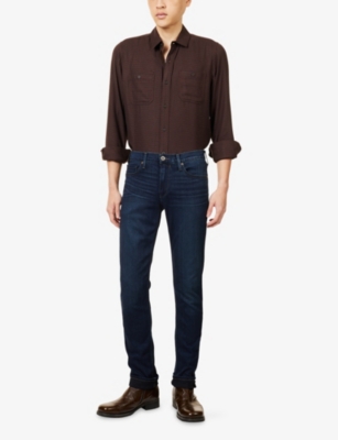 Paige Mens Russ Lennox Straight-leg Stretch-woven Jeans In Blue