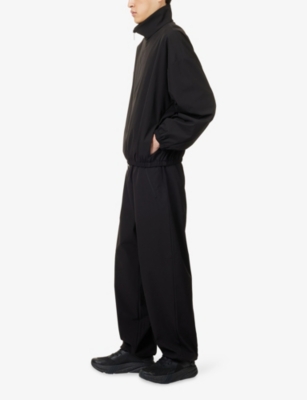 Fear Of God Black Nylon Bomber With High Collar In Black