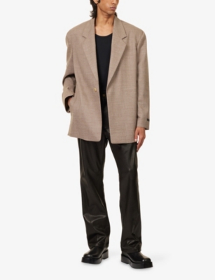 Fear Of God Mens Dune Pearl Notch-lapel Single-breasted Wool Blazer In Brown