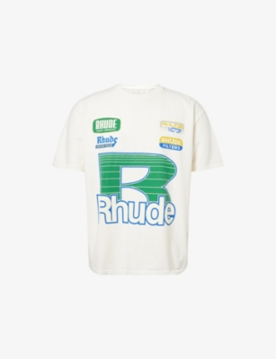 RHUDE: Roadway Crewneck Cotton-Jersey T-Shirt