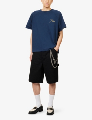 RHUDE: Embroidered Raglan-Sleeves Cotton-Jersey T-Shirt