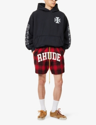 RHUDE: Collegiate Court Check-Print Woven Shorts