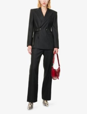 Isabel Marant Womens Black Atrium Nahia Double-breasted Wool-blend Blazer In Black