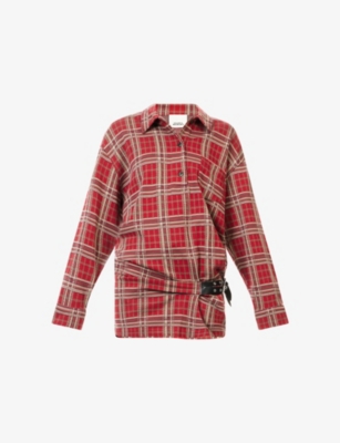 ISABEL MARANT: Blandia Check-Print Cotton Shirt