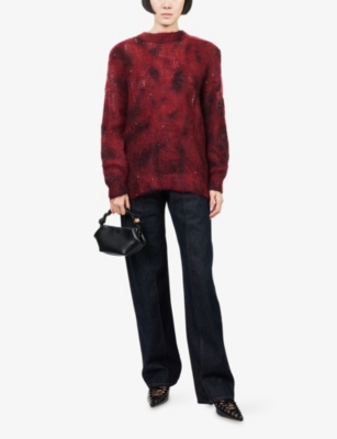 ISABEL MARANT: Mickaella Beaded Mohair-Blend Knitted Jumper
