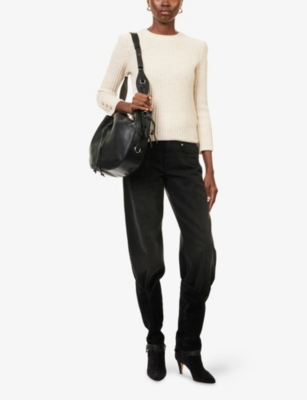 Isabel Marant Womens Dixie Ribbed-knit Wool Jumper Ecru In Neutral