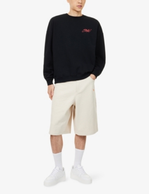 The Bbc Mens Black Bbc X Summer Of Sound Radio 1 Crewneck Cotton-jersey Sweatshirt In Black