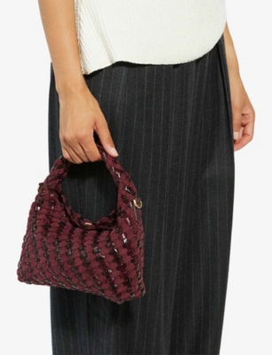 Dune Womens Purple Synthetic Dinkydeliberate Mini Faux-leather Shoulder Bag