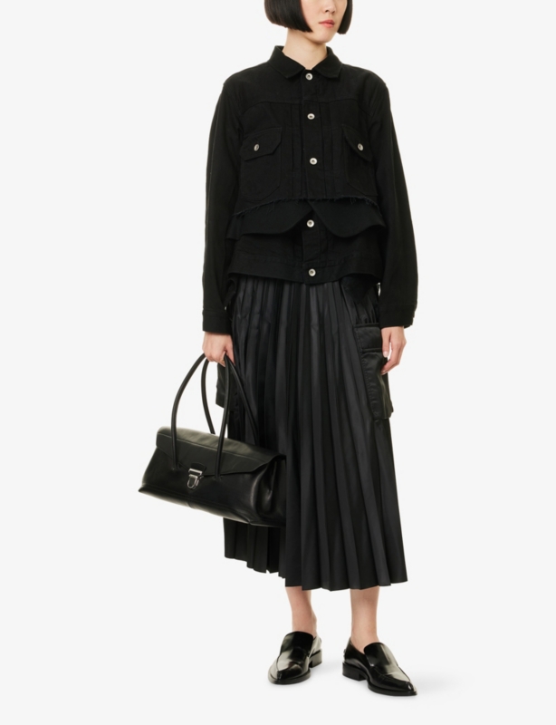 Cropped Panels Denim Jacket