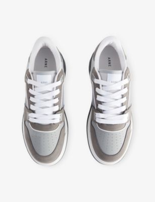 ARNE: Basket Suede, Leather and Mesh Low-Top Trainers