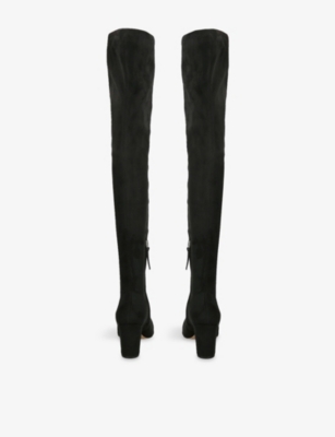 Steve Madden Womens Black Crosswalk Faux-suede Over-the-knee Boots Eur 40 / 7 Uk In Black