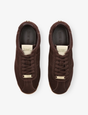 Steve Madden Womens Dark Brown Mirage Suede Trainers Eur 38/5 Uk In Brown