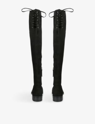 Steve Madden Womens Black Xray Faux-suede Over-the-knee Boots Eur 40 / 7 Uk In Black