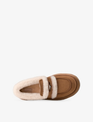 Ugg Womens Tan  X Sacai Suede Loafers Eur 37 / 4 Uk In Brown