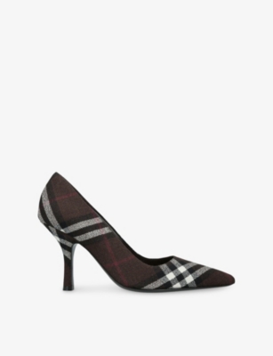 BURBERRY: LF Dame 90 Wool Pumps