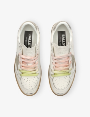 Golden Goose Womens White Women's Ball Star Leather Low-top Trainers Eur 40 / 7 Uk In Multi