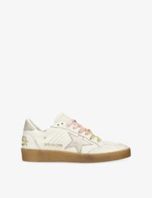 Golden Goose Womens White Women's Ball Star Leather Low-top Trainers Eur 40 / 7 Uk In Multi