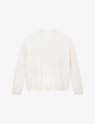 The White Company S Scandiwhte Textured Crewneck Alpaca-blend Jumper In Multi