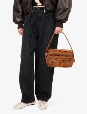 Acne Studios Womens Rust Brown Camero Party Leather Shoulder Bag In Brown