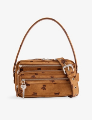 Acne Studios Womens Rust Brown Camero Party Leather Shoulder Bag In Brown