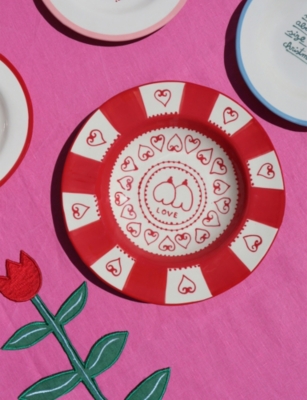 Laetitia Rouget D Amour Stoneware Dinner Plate In Multi