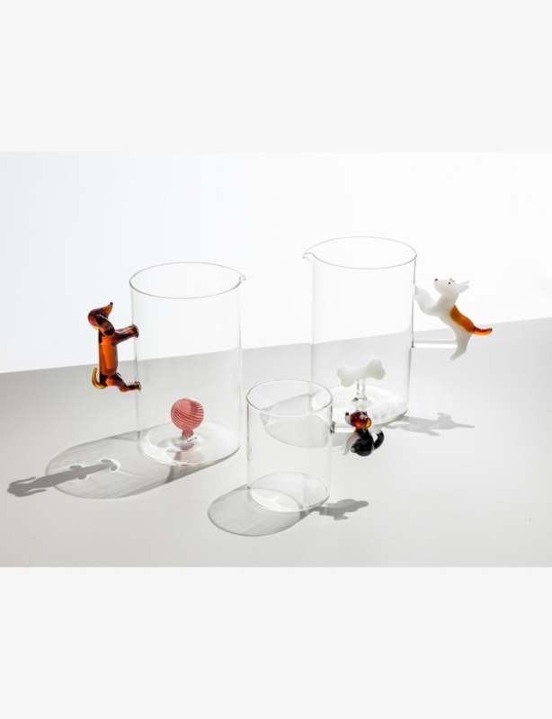 Dogs Bull Terrier With Bone Borosilicate-Glass Jug