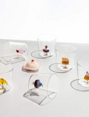 Ichendorf Multicolor Patisserie Raspberry Borosilicate-glass Tumbler In Transparent