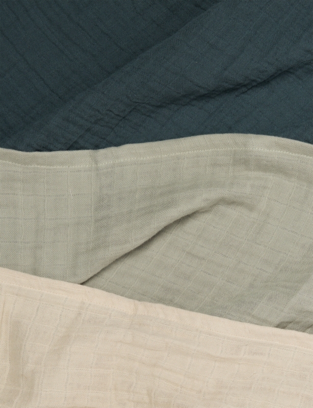 Lewis Textured Cotton Muslin Set Of Three