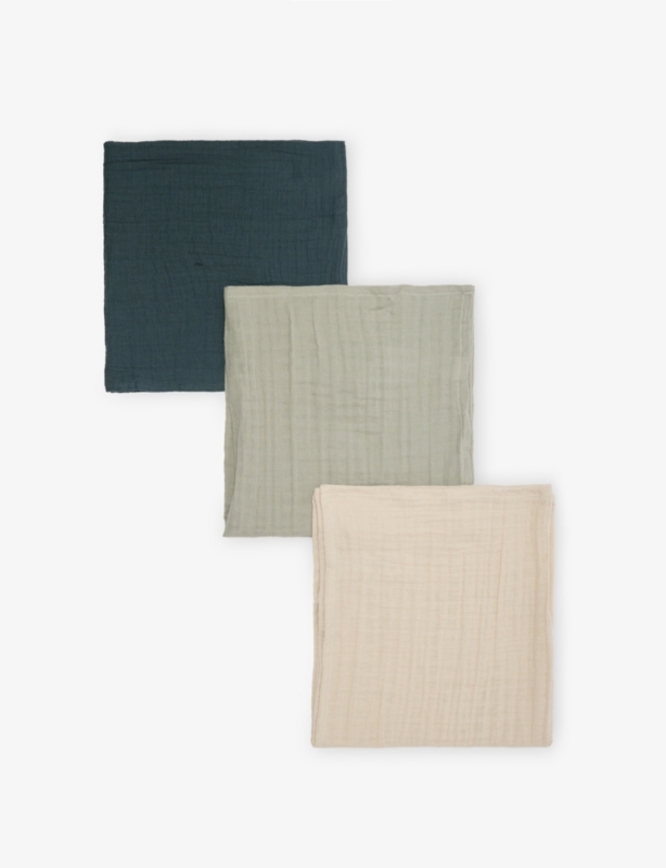 Lewis Textured Cotton Muslin Set Of Three