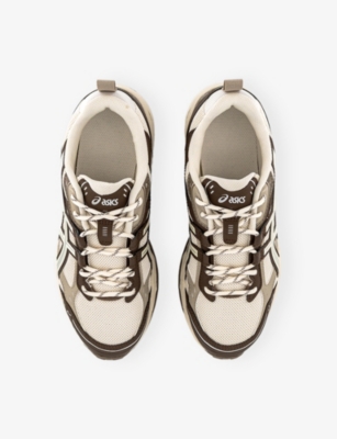 Asics Womens Cream Brown Storm Gel-nunobiki Faux-leather And Mesh Low-top Trainers In Multi
