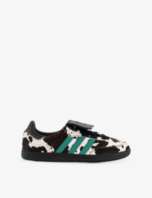 Adidas Originals Womens Cow Print Black Lucid Bl Samba Lt Suede Trainers In Animal Print