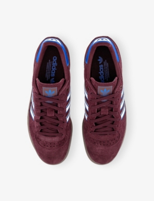 Adidas Originals Mens Maroon White Blue Handball Top Suede Trainers In Multi
