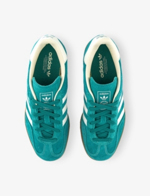 Adidas Originals Womens Pure Teal Offwhite Gold Gazelle Indoor Suede Trainers Eur 42/ 9 Uk In Multi