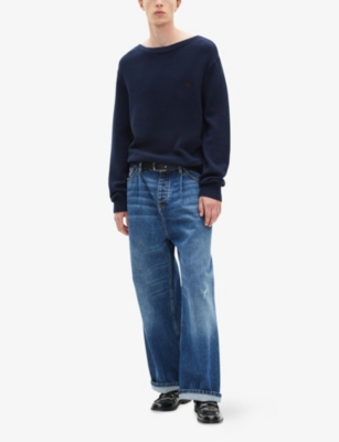 THE KOOPLES: Boat-Neck Long-Sleeves Cotton-Wool Blend Jumper
