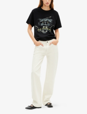 THE KOOPLES: Rhinestone Graphic-Print Cotton-Jersey T-Shirt