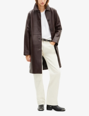 THE KOOPLES: Collared Straight-Cut Leather Jacket